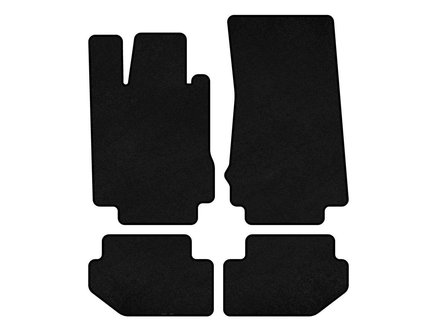 Textile Floor Mats Premium (black) for Mercedes CL-class C215 1999-2006 - image 1