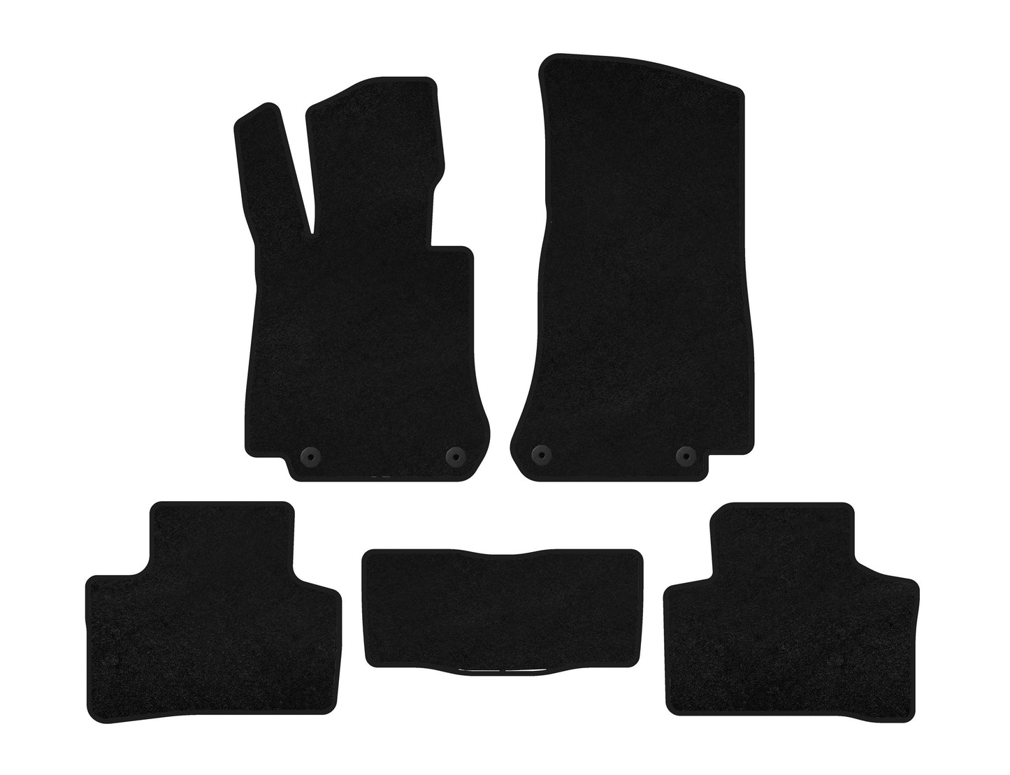Textile Floor Mats Classic (Black) for Mercedes EQC 2019-2023 - image 1