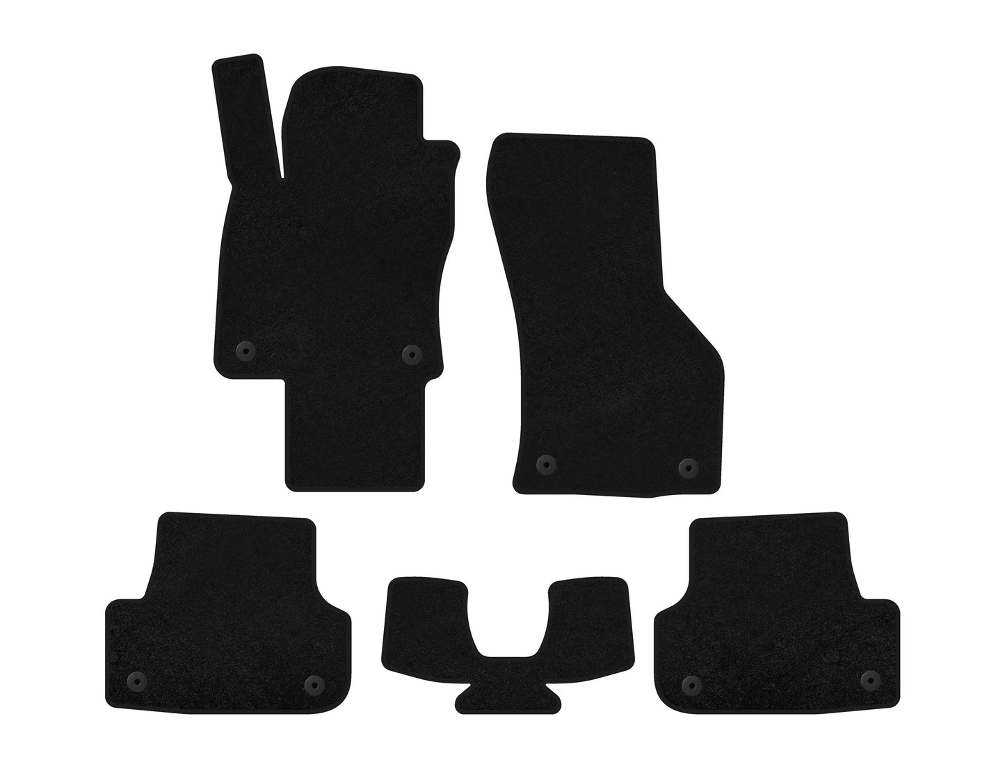 Textile Floor Mats Premium (for E-tron, Sportback, Black) for Audi A3 2012-2020 - image 2