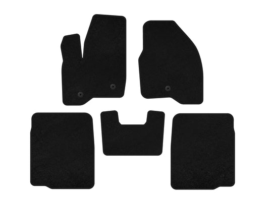Textile Floor Mats Classic (2 Rows, 2011-2015, Black) for Ford Explorer 2011-2019 - image 1