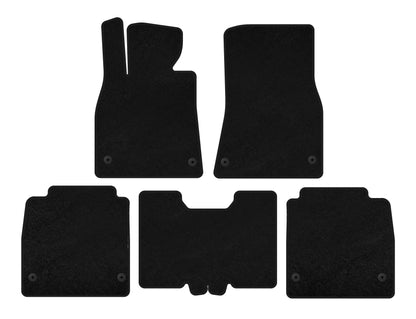 Premium textile floor mats (2007-2010, SD, Long base, Black) for Lexus LS 2007-2017 - image 1