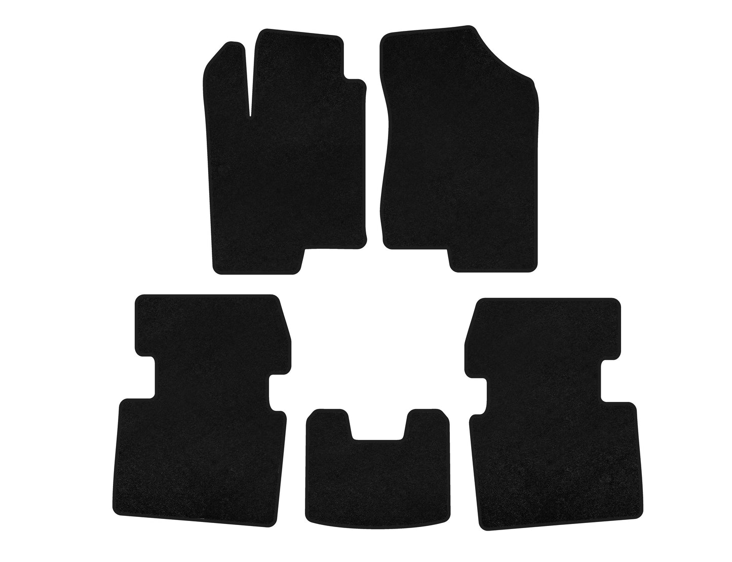 Textile Floor Mats Premium (black) for Hyundai Sonata NF 2004-2009 - image 1