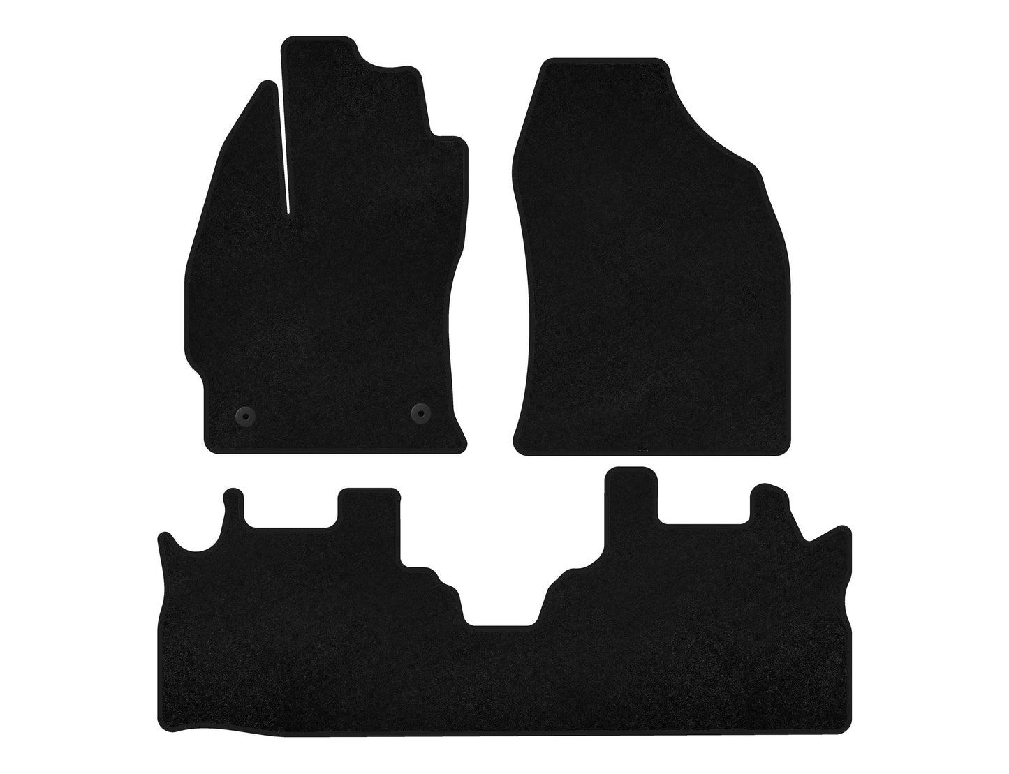 Textile Floor Mats Premium (2 Rows, Black) for Toyota Prius - image 1