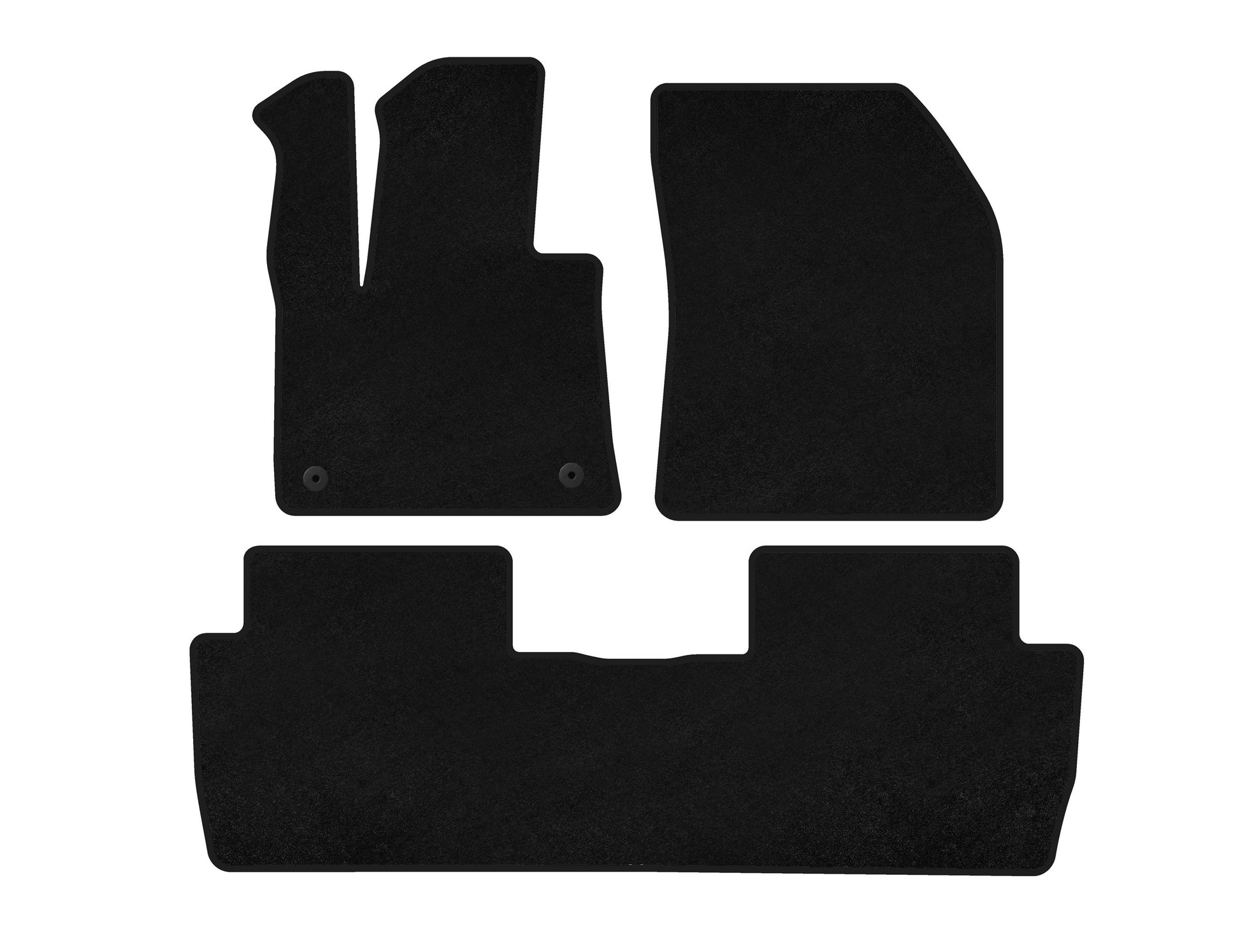 Textile Floor Mats Premium (2016-2020, Black) for Peugeot 5008 2016-2023 - image 1