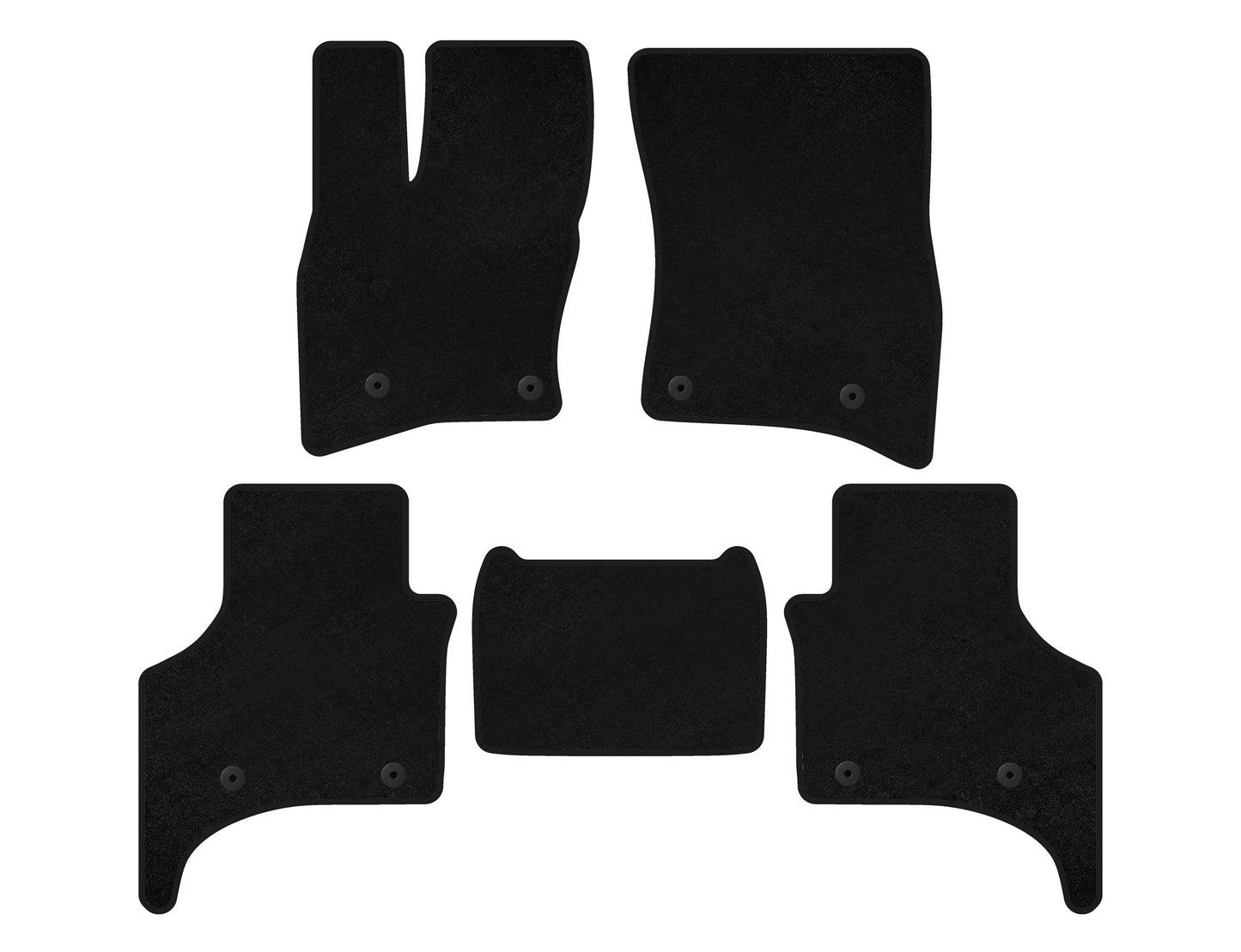 Textile Floor Mats Classic (5-door, Black) for Land Rover Defender 2019- - image 1