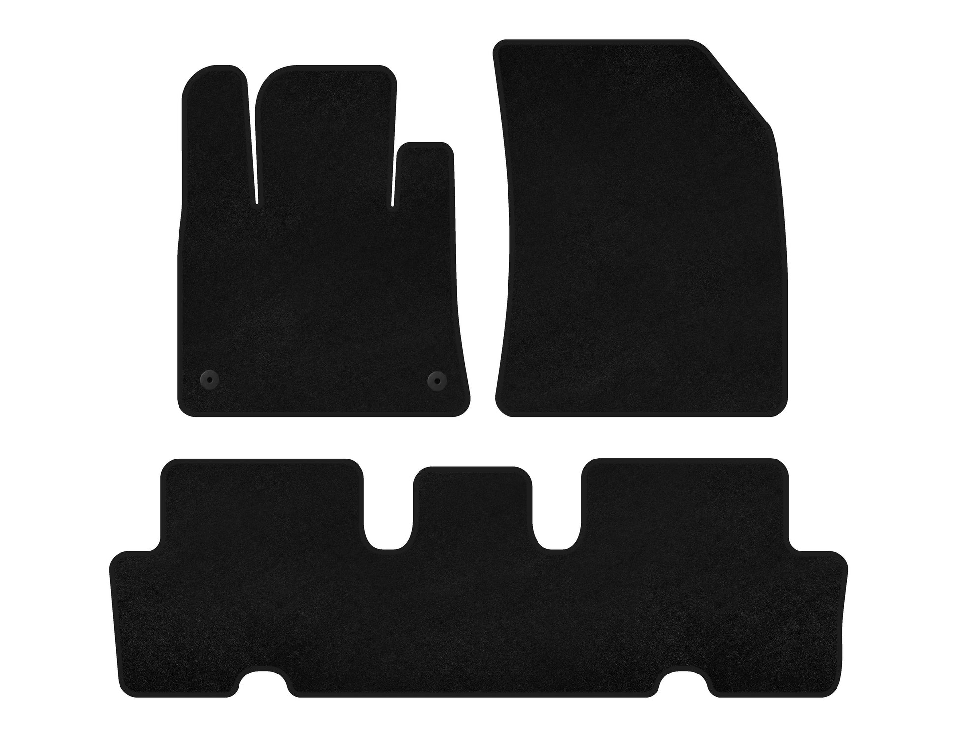 Textile Floor Mats Classic V1 (2 Rows, Black) for Citroen C-4 Picasso 2013-2022 - image 1