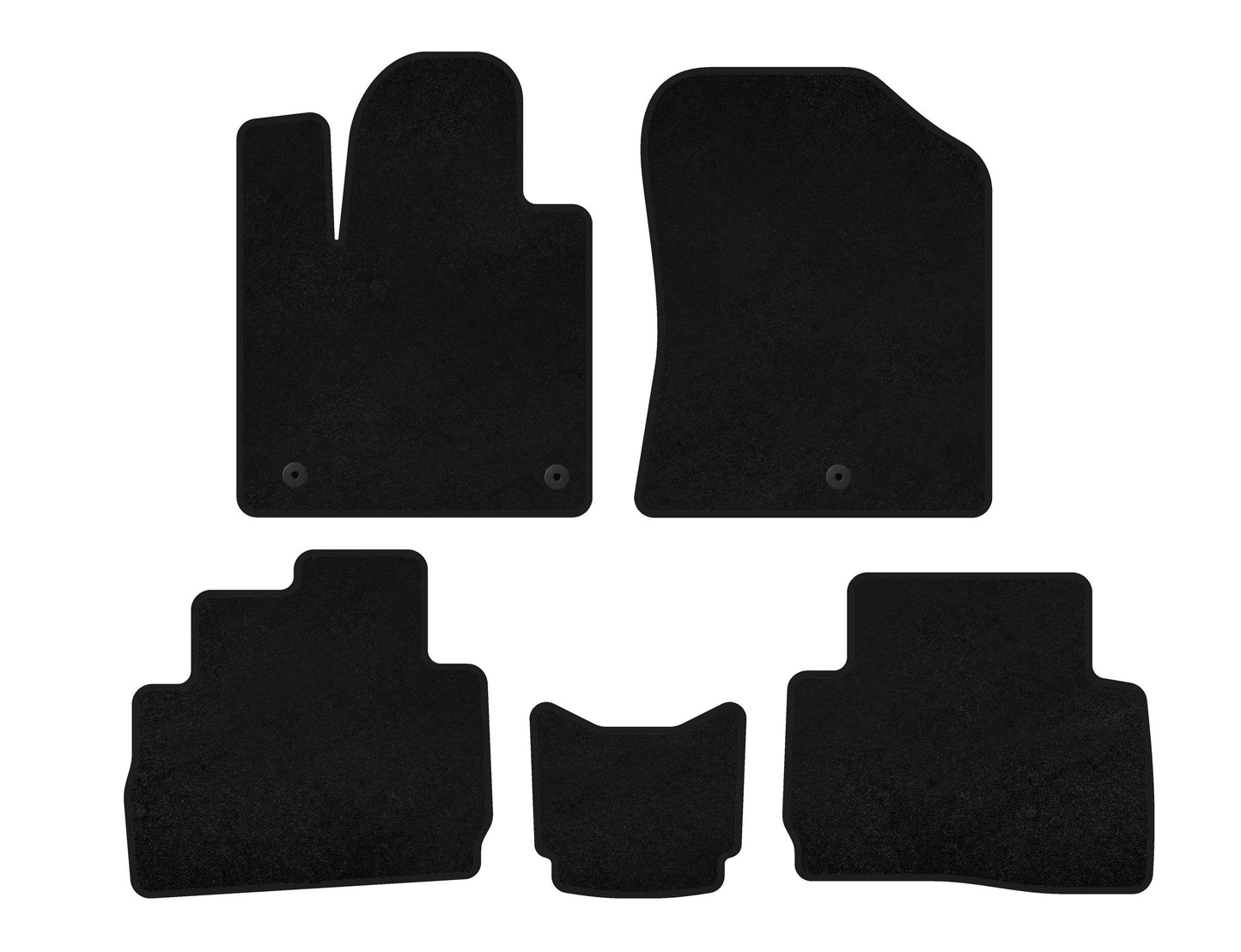 Textile Floor Mats Premium (2020-2023, Black) for Hyundai Santa Fe 4 2018-2023 - image 2