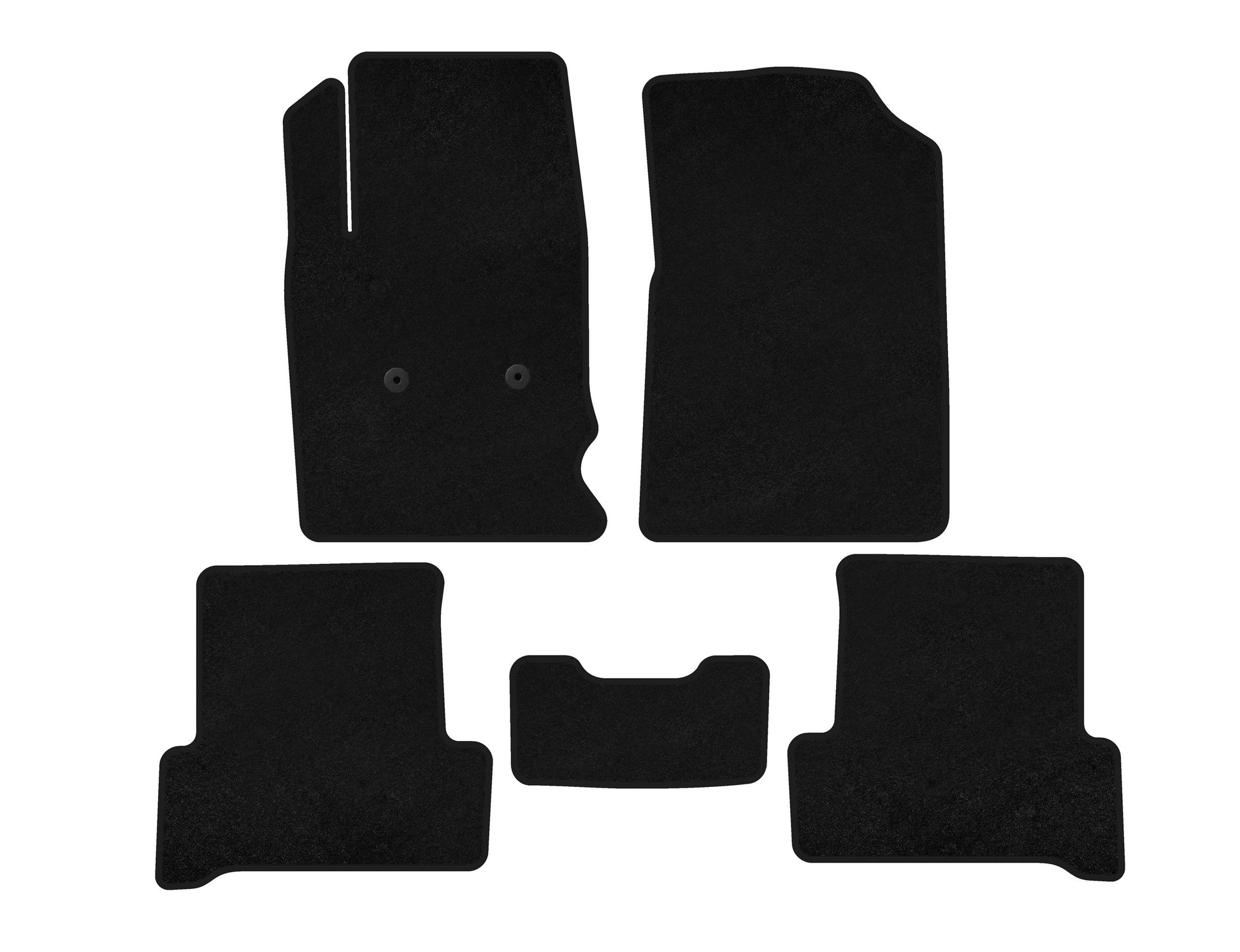 Deluxe Textile Floor Mats (Black) for Chevrolet Colorado 2012–2022 2012-2022 - image 1