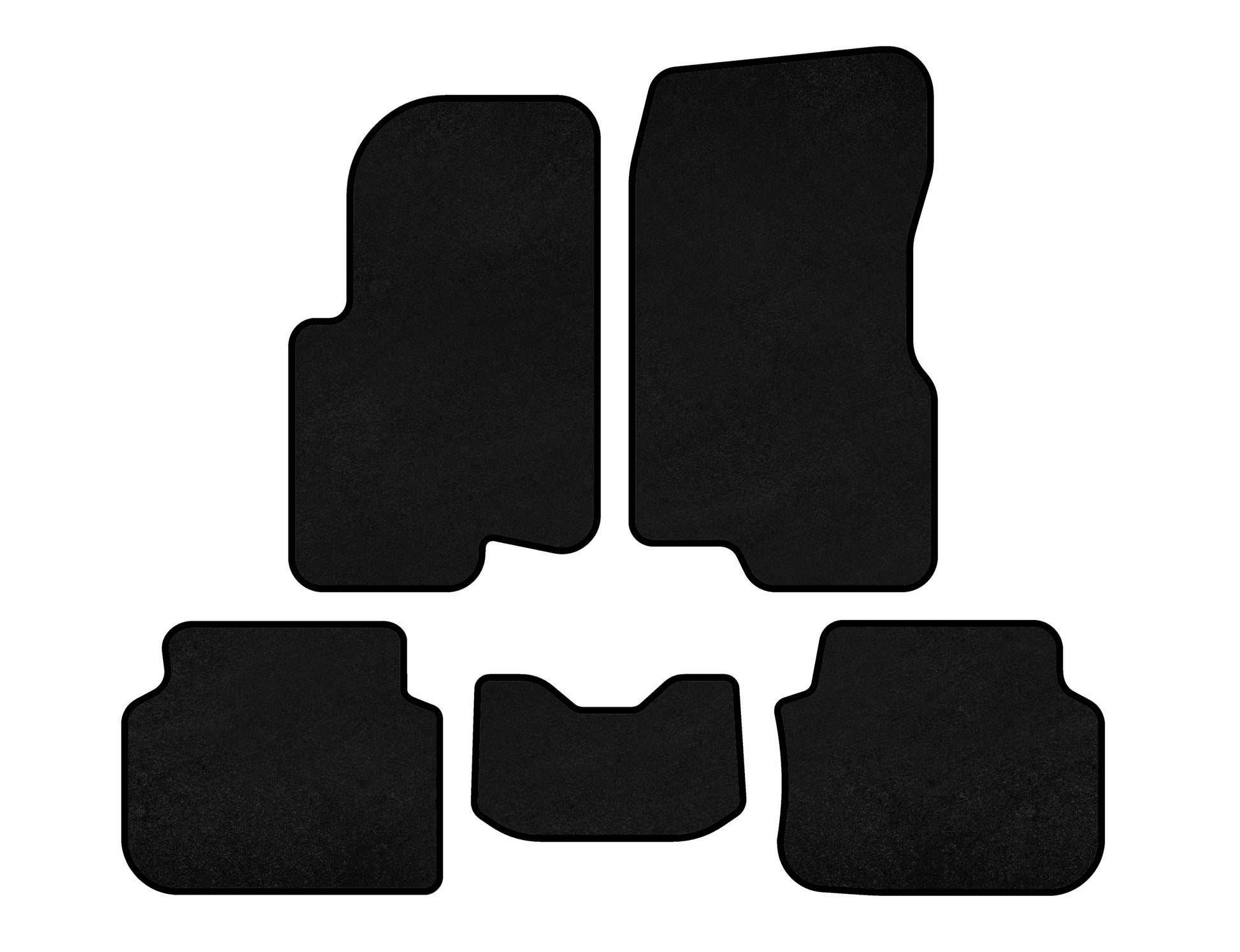 Textile Floor Mats Classic (2003-2007, Forfour, black) for Smart 1998-2007 - image 1