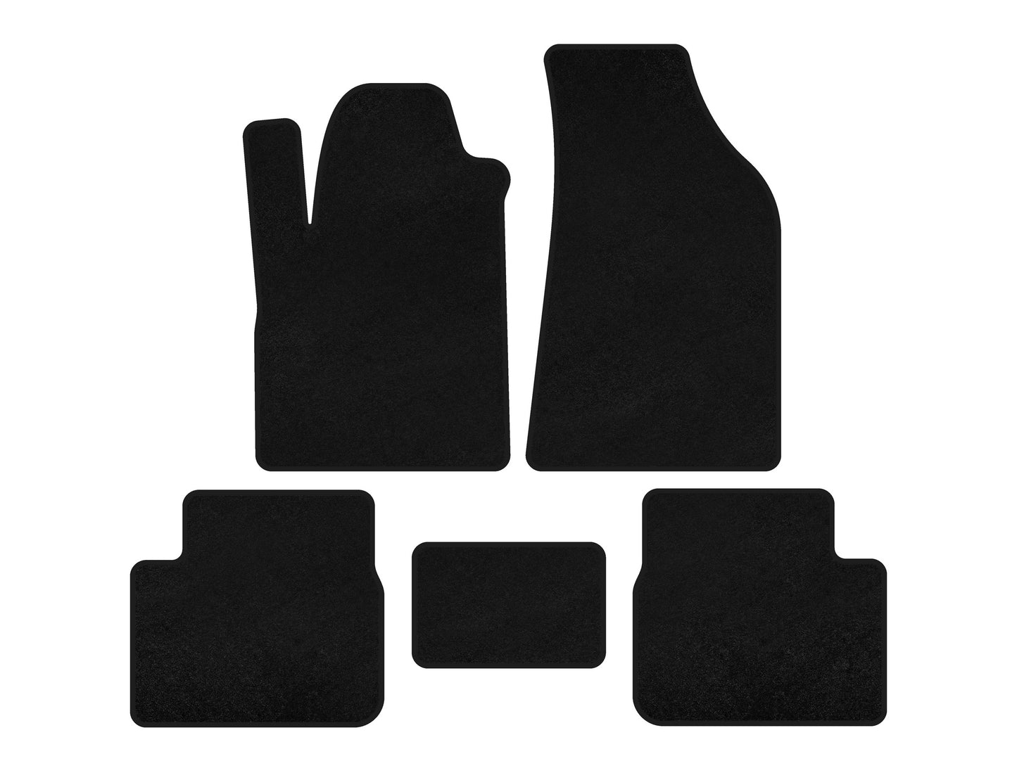 Textile Floor Mats Classic (Black) for Fiat Bravo 2008-2016 - image 1