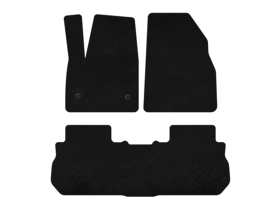 Textile Floor Mats Classic (2 Rows, 2017-2019, Black) for GMC Acadia 2017- - image 1