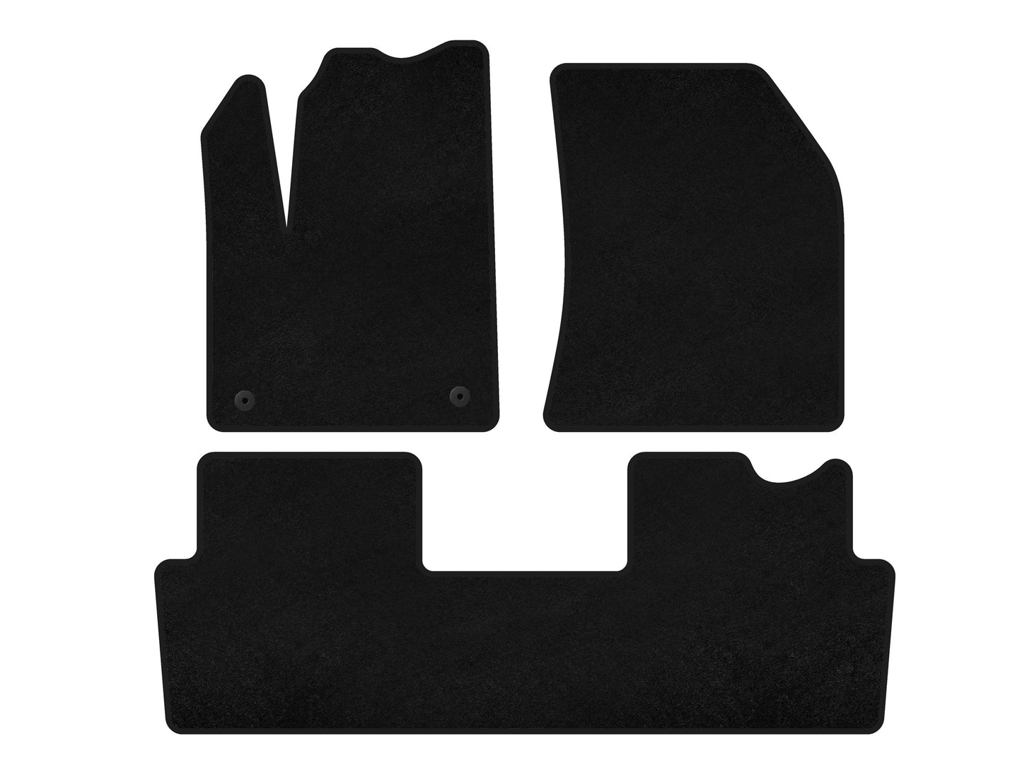 Premium textile mats (2018+, Black) for Citroen DS-7 - image 1