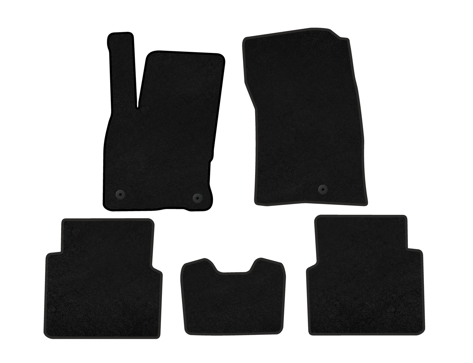 Deluxe Textile Floor Mats (For Kuga, Black) for Ford Kuga/Escape 2019- - image 1