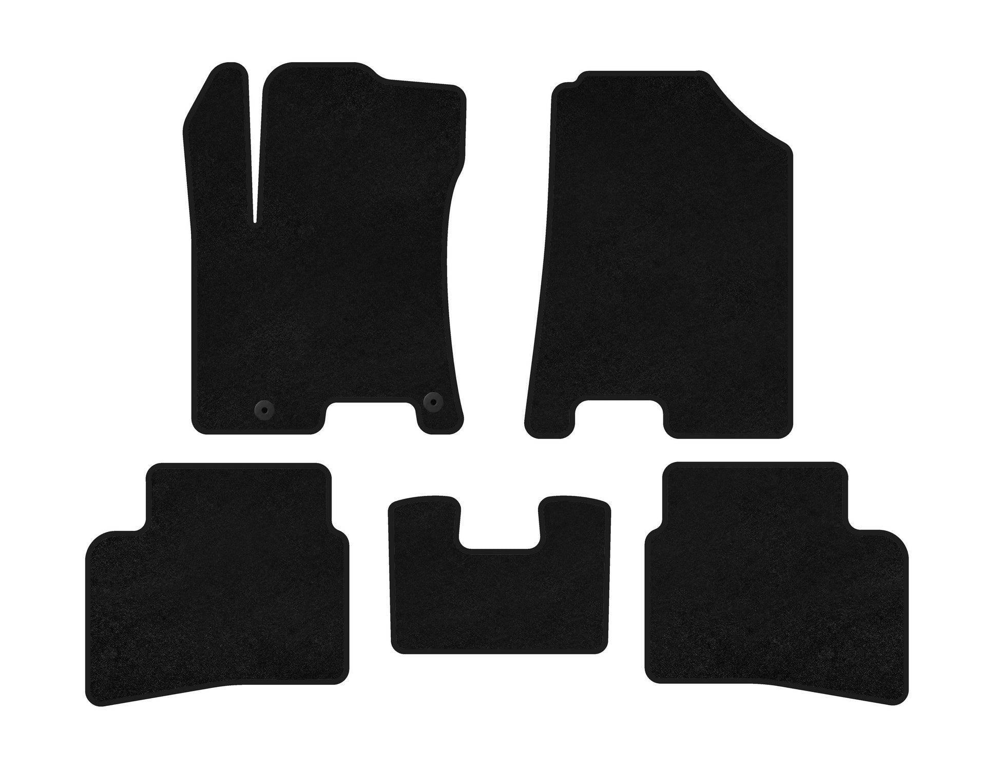 Textile Floor Mats Premium (Black) for Hyundai Venue 2019- - image 1