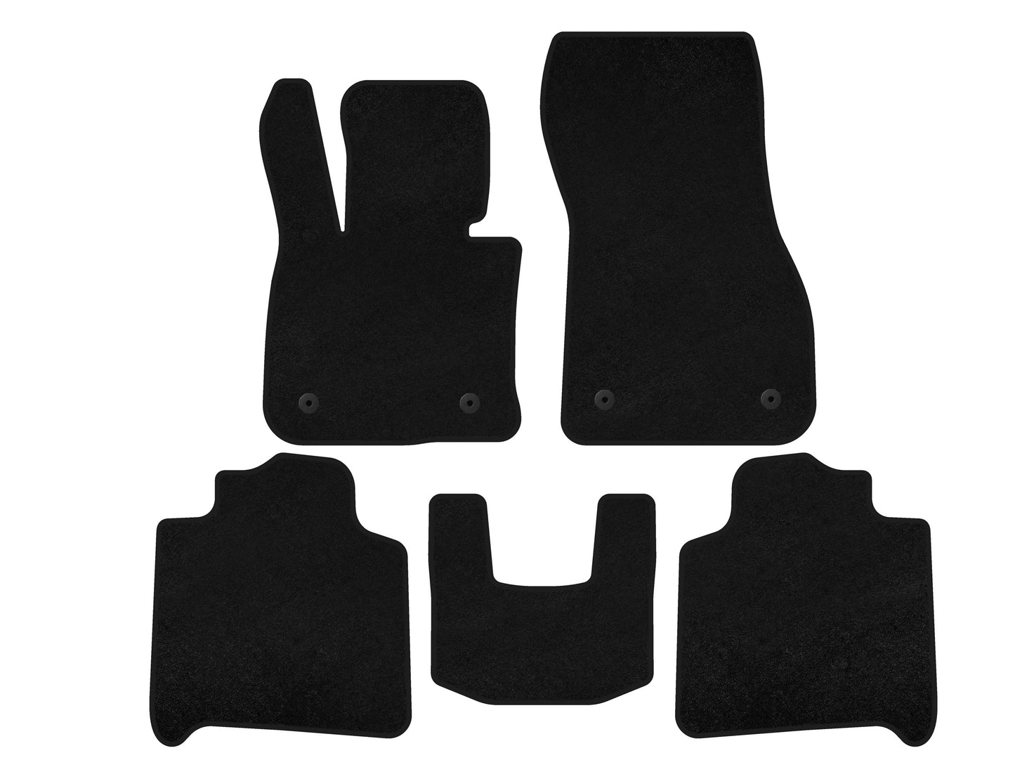 Textile Floor Mats Classic (For F46, 2 Rows, Black) for BMW 2 Series Active Tourer F45/46 2014-2021 - image 1