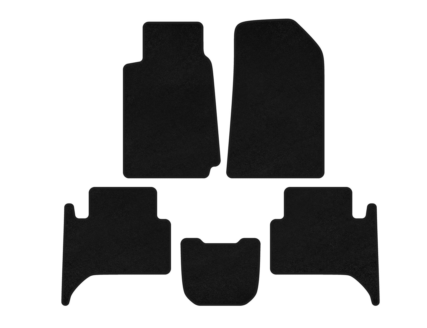 Textile Floor Mats Classic (2 Rows, Black) for Chevrolet Trailblazer 2012-2019 - image 1