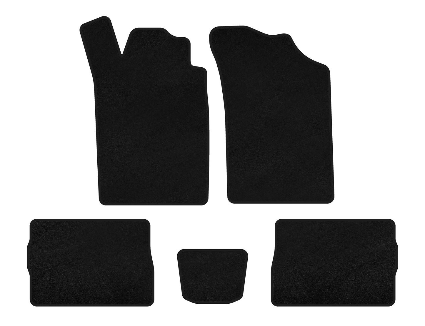 Textile Floor Mats Classic (SD, Black) for Renault Symbol 1999-2008 - image 1