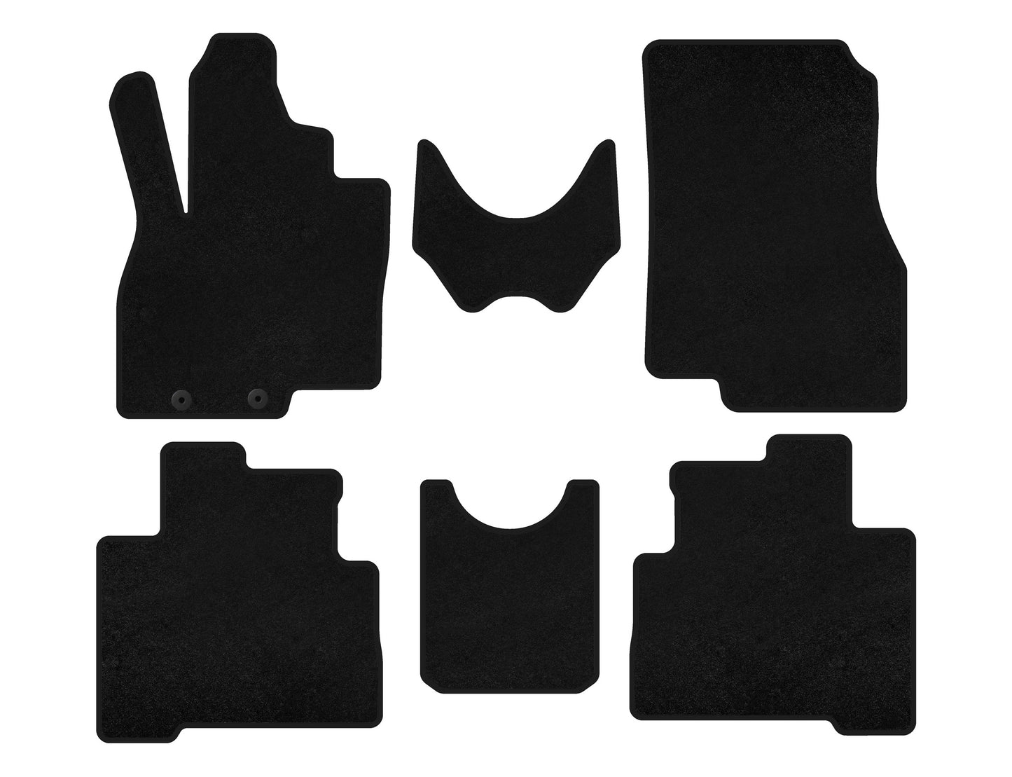 Textile Floor Mats Premium (2 Rows, 7-Seater, Black) for Mitsubishi Grandis 2003-2011 - image 1