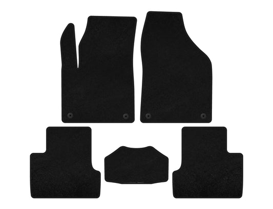 Textile Floor Mats Premium (2018+, Black) for Jeep Cherokee KL 2013- - image 1