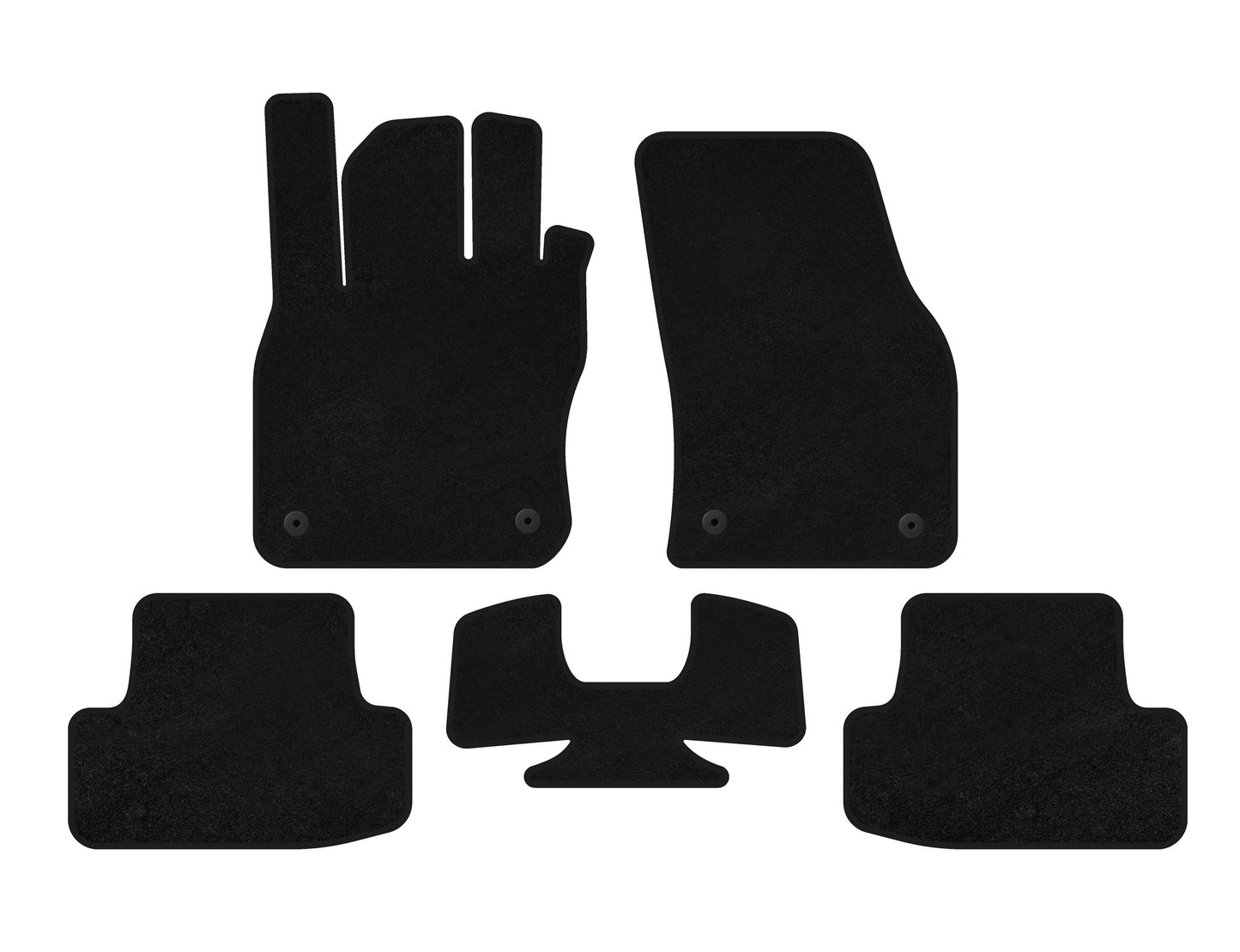 Textile Floor Mats Premium (Black) for Audi Q2 2016- - image 2