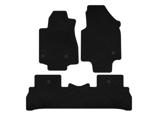 Textile Floor Mats Classic (2008-2012, 7-Seater, Black) for Honda Pilot 2008-2015 - image 1