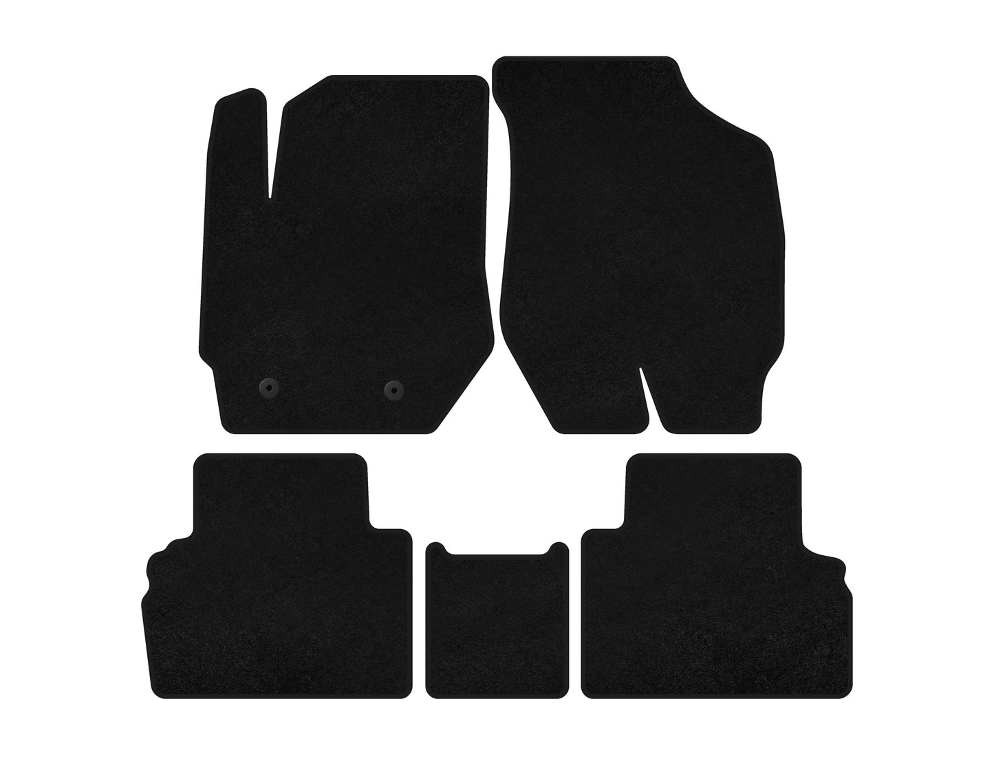 Textile Floor Mats Classic (Black) for Ford Escape 2008-2013 - image 1