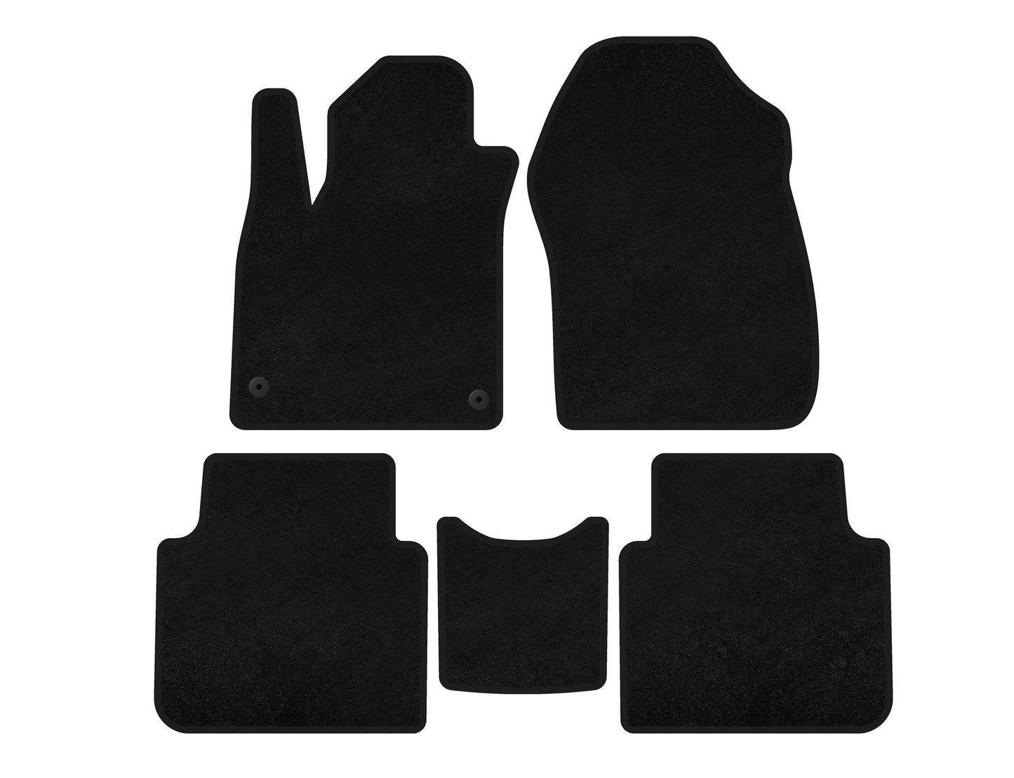 Textile Floor Mats Classic (7-Seater, Black) for Honda CRV 2017-2022 - image 1