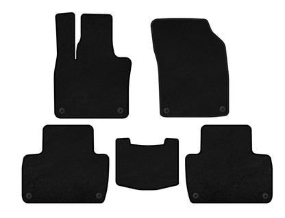 Textile Floor Mats Classic (2 Rows, Black) for Volvo XC90 2015- - image 1