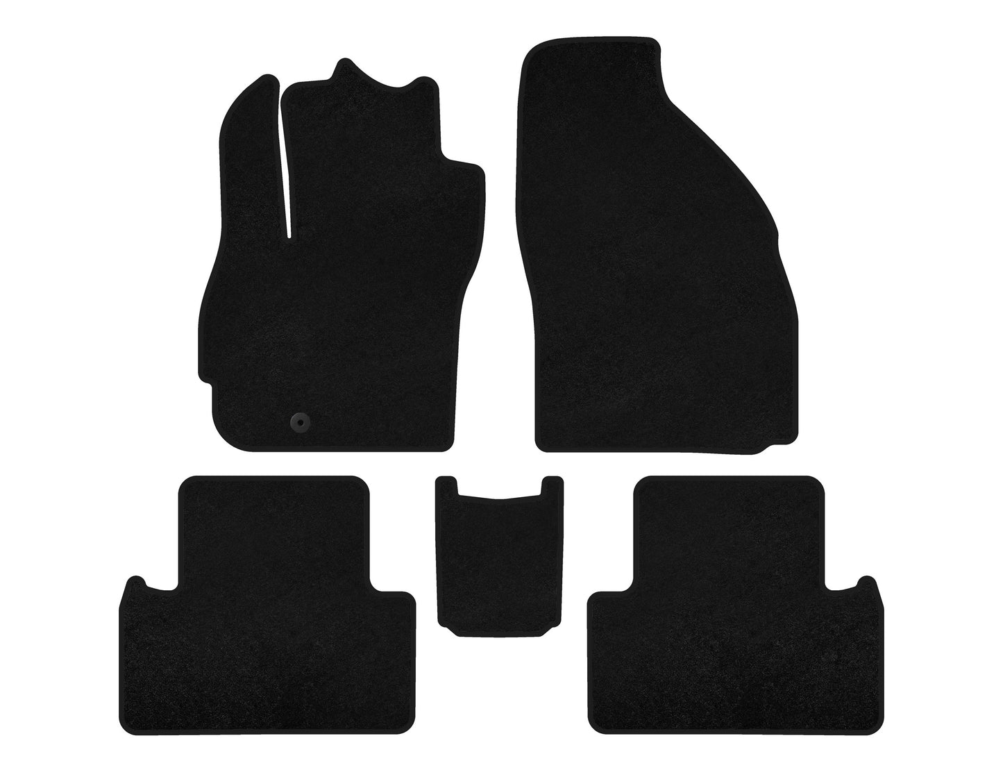 Textile Floor Mats Premium (2 Rows, 7-Seater, Black) for Mazda 5 2005-2009 - image 1