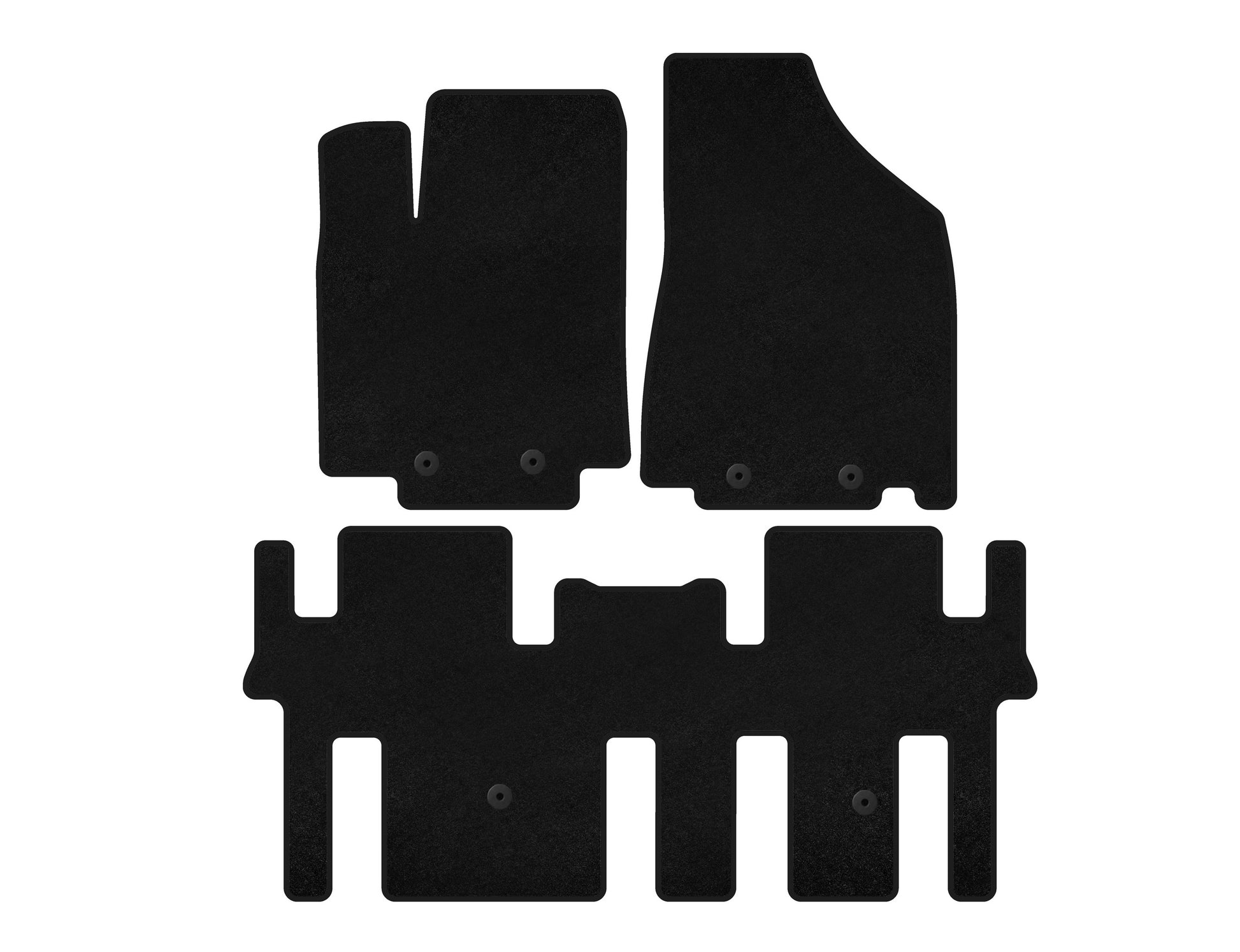 Textile Floor Mats Premium (2 Rows, Black) for Nissan Pathfinder R52 2012-2021 - image 1