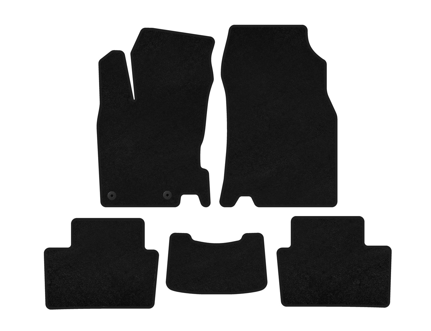 Textile Floor Mats Premium (2015-2018, Black) for Renault Kadjar 2015-2022 - image 1