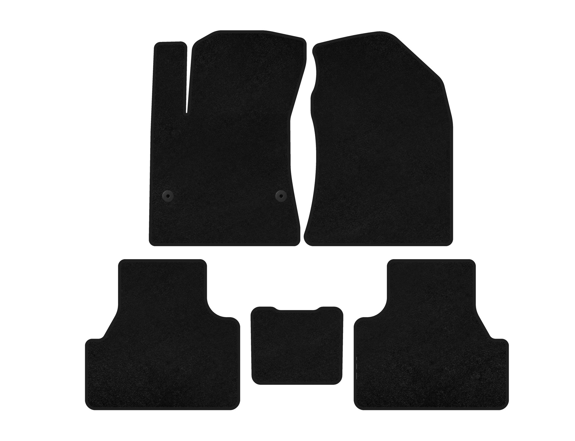 Textile Floor Mats Premium (Electric, Black) for Hyundai Kona 2017-2023 - image 2