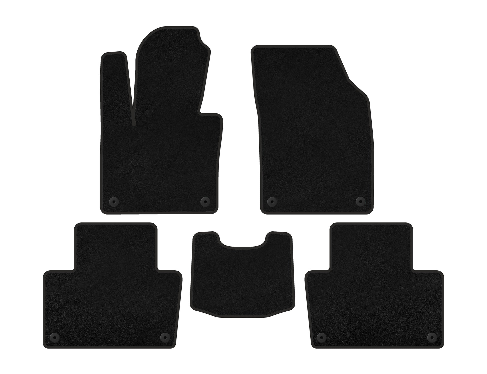 Textile Floor Mats Premium (2020-, Black) for Volvo XC90 2015- - image 1