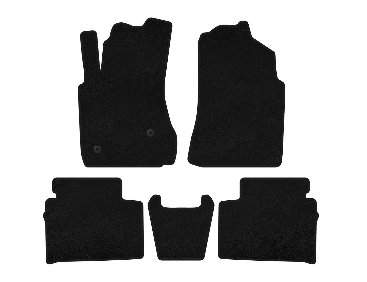 Textile Floor Mats Classic (Black) for FAW Besturn X80 2013-2020 - image 1