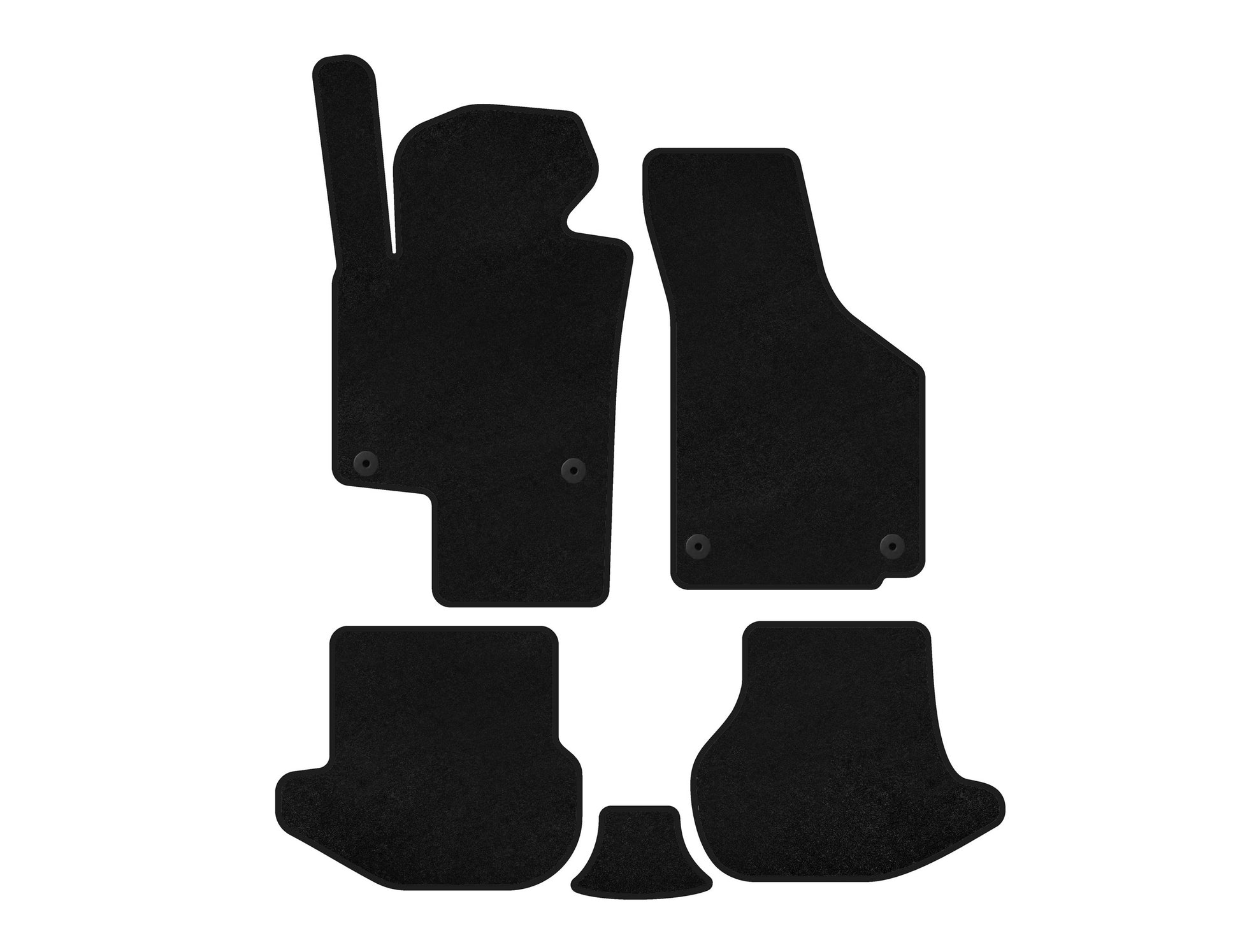 Textile Floor Mats Classic (black) for Volkswagen EOS 2006-2011 - image 1