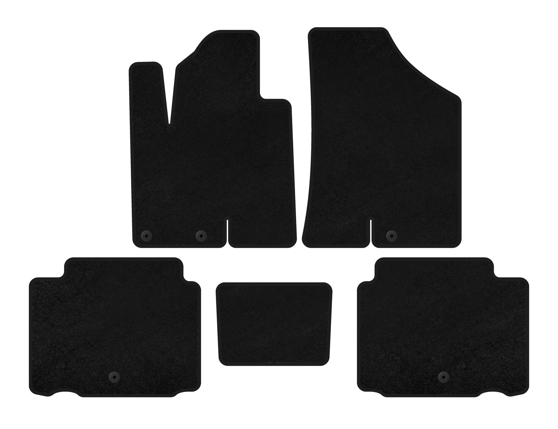Textile Floor Mats Premium (black) for Hyundai IX55 2007-2012 - image 2