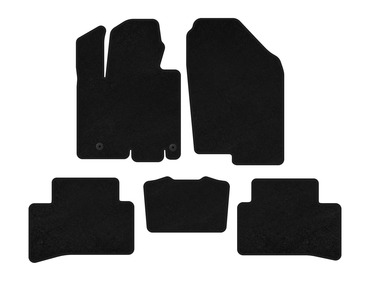 Textile Floor Mats Premium (Black) for Hyundai Tucson NX4 2021- - image 1