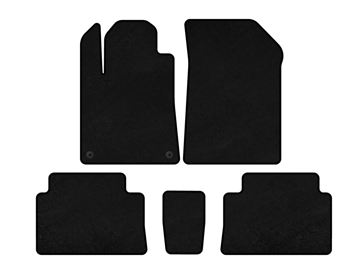 Textile Floor Mats Classic (Black) for Citroen C-5 2001-2008 - image 1