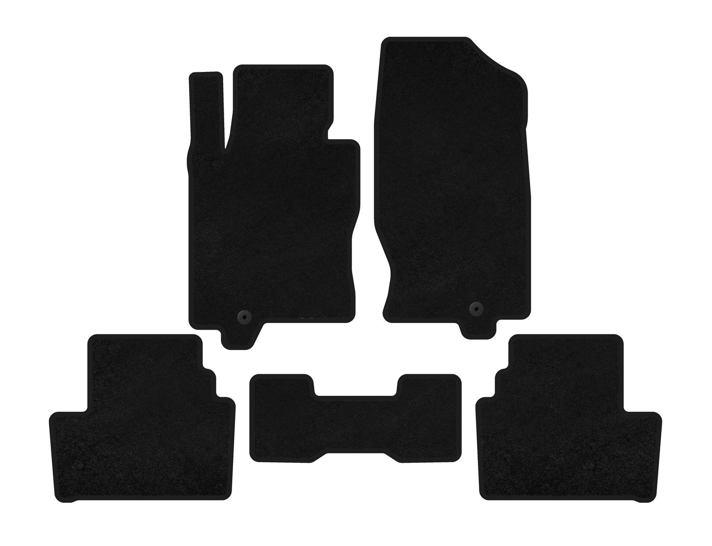 Textile Floor Mats Premium (G35 S, Coupe, Black) for Infiniti G25/G35/37 (V36/CV36) 2006-2015 - image 1