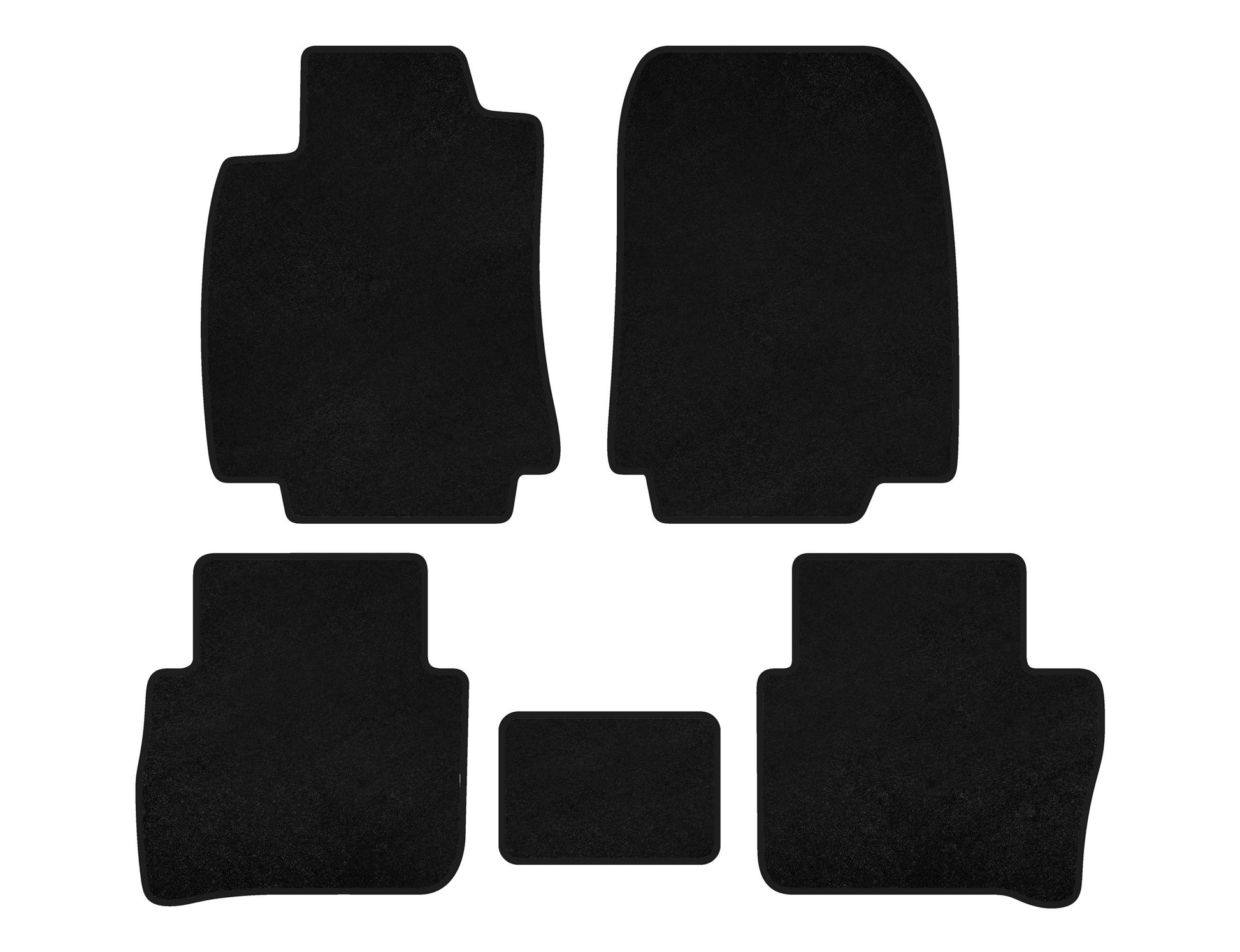 Textile Floor Mats Premium (HB, Black) for Nissan Tiida 2011-2014 - image 1