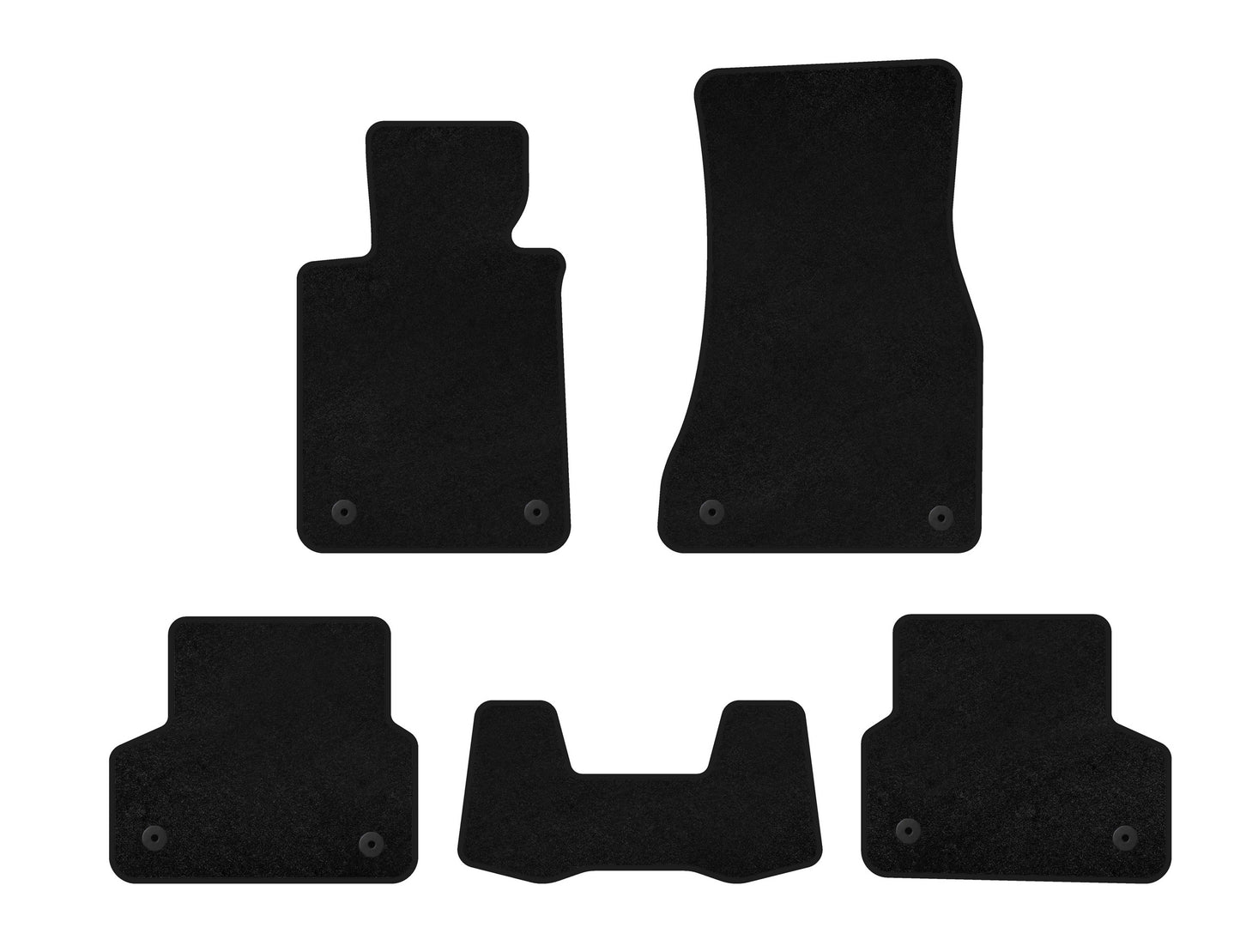 Premium textile mats (For G30, Black) for BMW 5 Series G30/31 2017-2023 - image 1