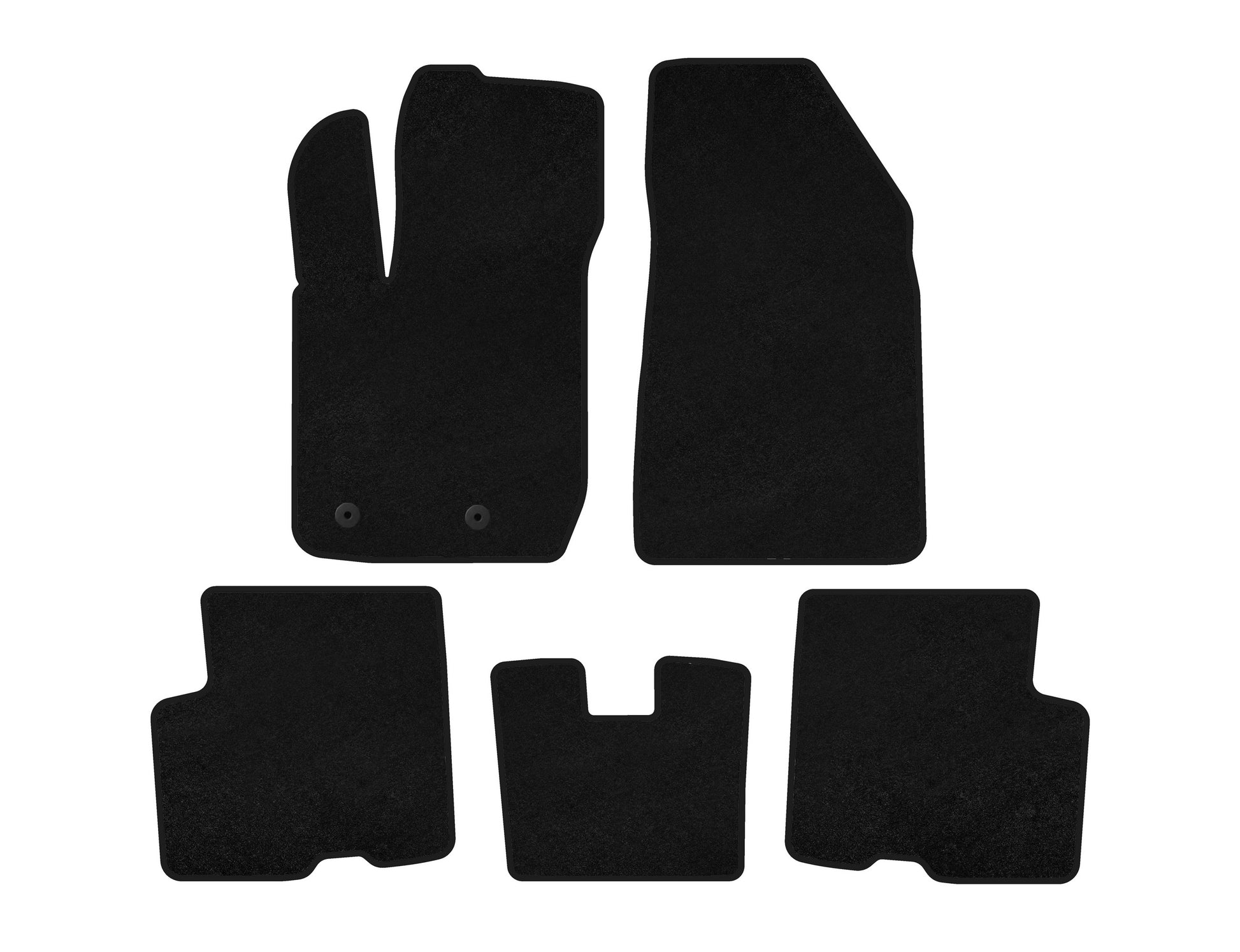 Premium Textile Floor Mats (Front-Wheel Drive, Black) for Renault Arkana 2019- - image 1