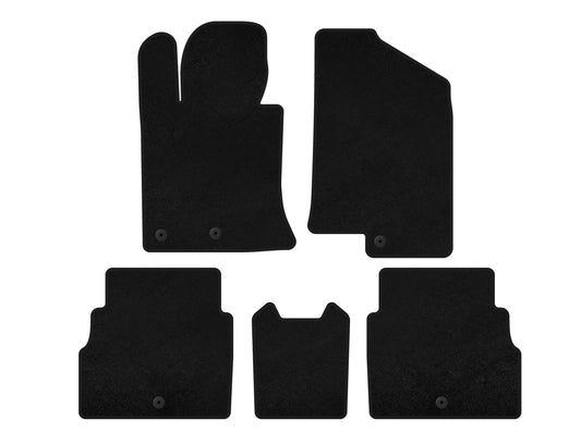 Textile Floor Mats Premium V2 (Black) for Hyundai Sonata YF 2010-2014 - image 1