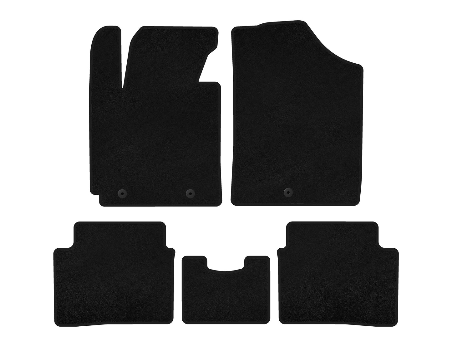 Textile Floor Mats Classic (black) for Hyundai Veloster 2011-2017 - image 1