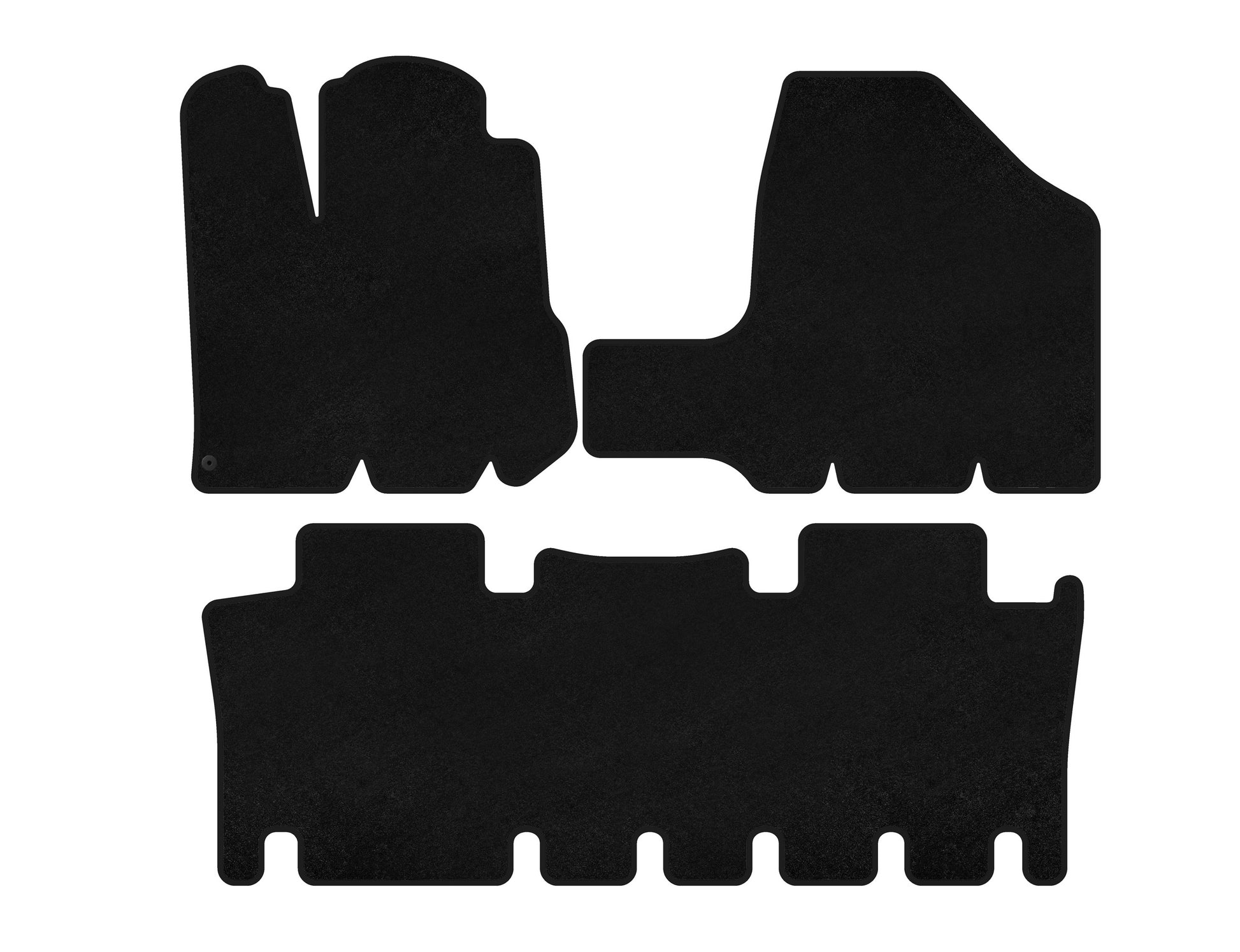 Textile Floor Mats Classic (2 Rows, Black) for Toyota Sienna 2003-2009 - image 1