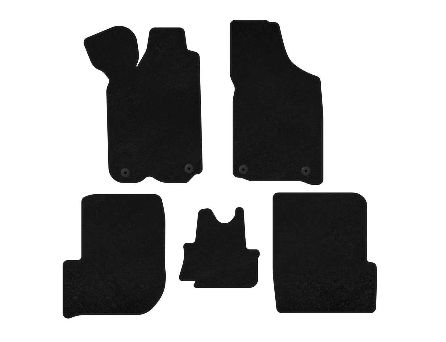 Textile Floor Mats Premium (1982-1991, SW, Black) for Audi 100 C3 1988-1991 - image 1