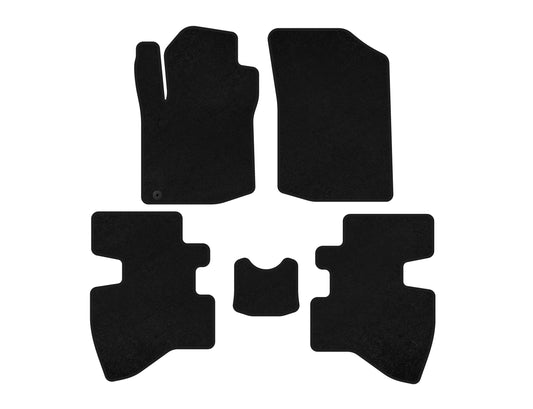 Textile Floor Mats Premium (2007-2009, HB, 3-Door, Black) for Toyota Aygo 2007-2014 - image 1