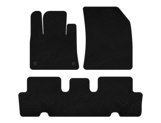 Textile Floor Mats Premium V1 (2 Rows, Black) for Citroen C-4 Picasso 2013-2022 - image 2