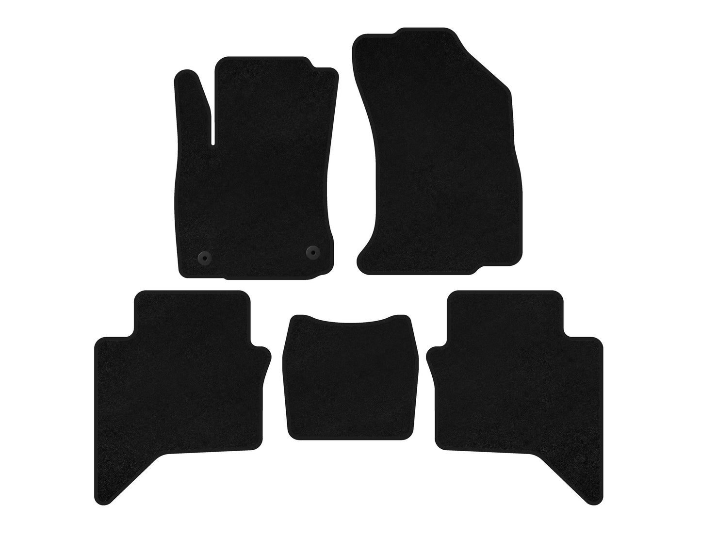 Textile Floor Mats Premium (black) for Toyota Hilux 2015- - image 1