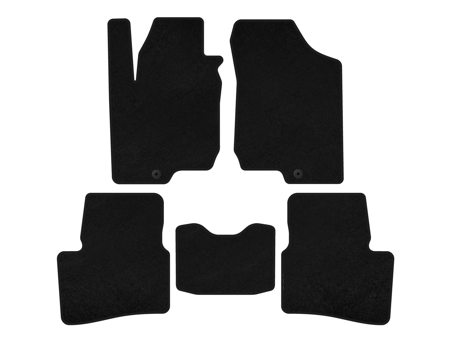 Textile Floor Mats Classic (HB, 3-Door, Black) for Kia Ceed 2007-2012 - image 1